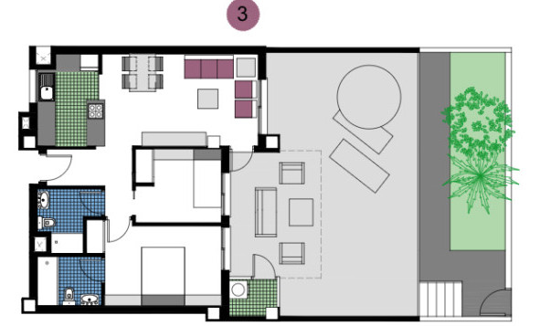 New build - 1. Apartment / flat - Mil Palmeras - Costa Blanca South