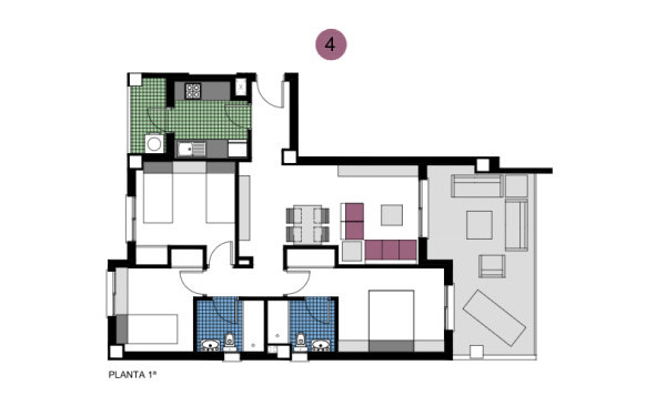 New build - 1. Apartment / flat - Mil Palmeras - Costa Blanca South