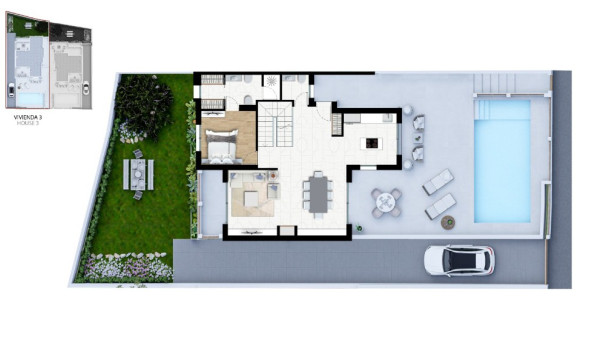 Nieuwbouw woningen - 3. Halfvrijstaand huis - Alfas del Pí - Costa Blanca Noord