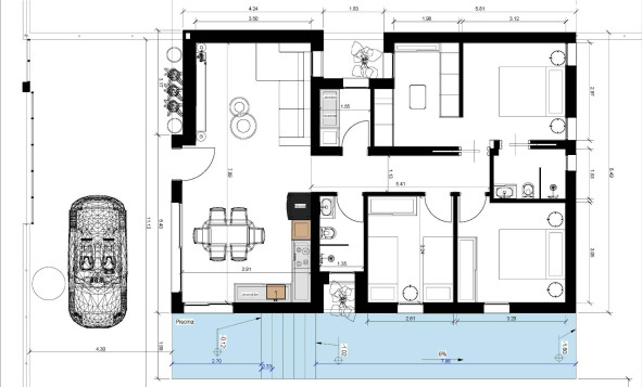 Nieuwbouw woningen - 3. Halfvrijstaand huis - Benijofar - Costa Blanca Zuid