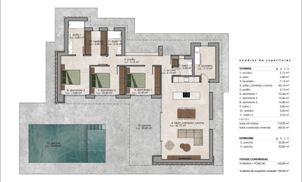 New build - 3. Detached house - Pinoso - Costa Blanca North