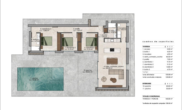 New build - 3. Detached house - Pinoso - Costa Blanca North