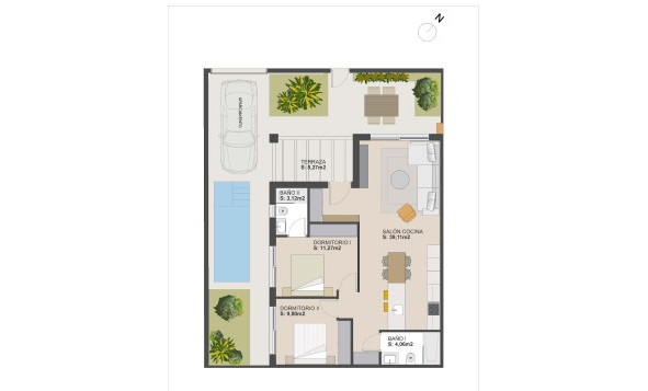 New build - 4. Semi-detached villa - Torre Pacheco - Costa Calida