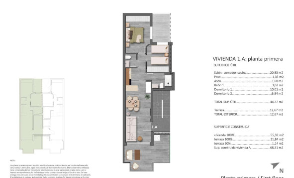 Obra nueva - 1. Apartamento / piso - Pilar de la Horadada - Costa Blanca Sur