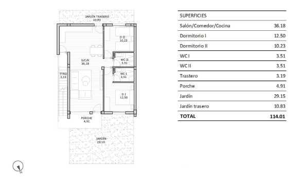 New Build - Bungalow - San Miguel de Salinas - Orihuela Costa