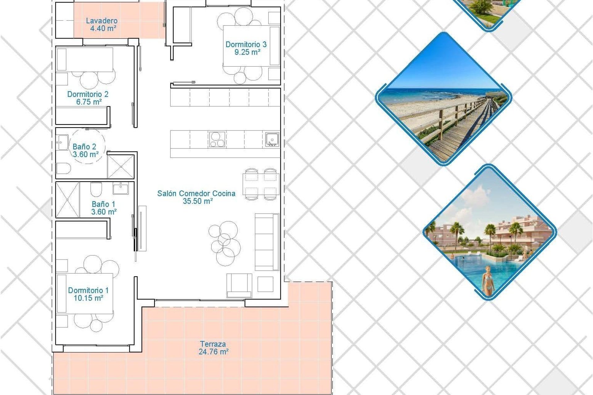 Nieuwbouw Woningen - Appartement - Pilar de la Horadada - Costa Blanca South