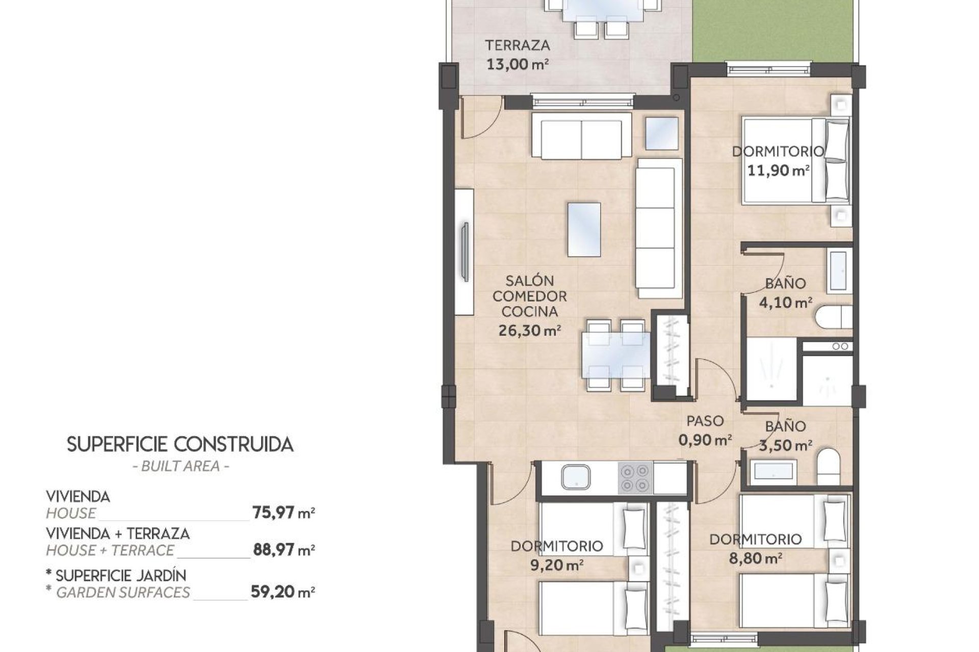 Nieuwbouw Woningen - Bungalow - San Miguel de Salinas